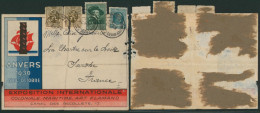 Devant De Colis Illustré "Exposition International Anvers 1930" + Affranch. Mixte Soit 2F55 > Sarthe (France) - Storia Postale