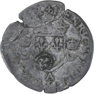 France, Louis XIII, Quinzain (Douzain Contremarqué), 1551, Paris, TTB, Billon - 1610-1643 Ludwig XIII. Der Gerechte