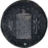 France, 2 Sols Aux Balances Daté, 1793 / AN II, Limoges, B+, Cuivre - Autres & Non Classés
