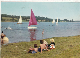 77. SAINT FARGEAU.. CPSM. RESERVOIR  DU BOURDON . ANIMATION.DETENTE . BAIGNADE VOILIERS. .ANNEE 1979 + TEXTE - Saint Fargeau Ponthierry