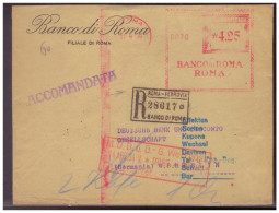 Italien (009081) Bankenbrief Banco Di Roma Gelaufen Mit Bahnpoststempel Nach Berlin Zur Deutschen Bank 1934 - Verzekerd