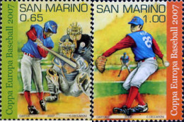 220127 MNH SAN MARINO 2007 CAMPEONATOS DEL MUNDO DE BEISBOL EN SAN MARINO - Unused Stamps