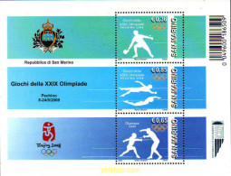 220141 MNH SAN MARINO 2008 29 JUEGOS OLIMPICOS VERANO PEKÍN 2008 - Unused Stamps