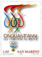 225206 MNH SAN MARINO 2009 50 ANIVERSARIO DEL COMITE OLIMPICO INTERNACIONAL - Unused Stamps