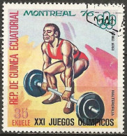 Equatorial Guinea 1976 - Mi 869 - YT Pa 70-A ( Montreal Olympic Games : Weightlifting ) Airmail - Gewichtheffen