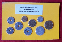 9 Pièces De Monnaies Authentiques Sous Blister De Votre Année De Naissance 1941 ( Idée Cadeau ) - Other & Unclassified