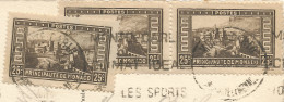 MONACO - 75 CENT FRANKING ( Yv. #121 X 3) ON PC (VIEW OF MONTE CARLO) TO SWEDEN - 1938 - Lettres & Documents