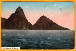 Antilles - Sainte Lucie / St Lucia - The Pitons ( Volcan ) 1914 - Saint Lucia