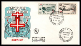 FDC Centenaire De La Croix Rouge 1963  Réunion - Autres & Non Classés