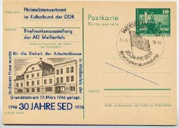 DDR P79-2a-76 C30-a Postkarte PRIVATER ZUDRUCK Typ 1 30 Jahre SED Weißenfels Sost 1976 - Cartes Postales Privées - Oblitérées