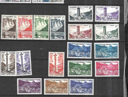 ANDORRE 1955 - 1958    Cat  N° 138 à 153  Sauf 147  Série   N** MNH - Collections