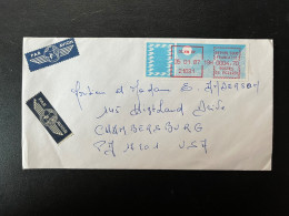 ENVELOPPE LISA / DIJON RP 1987 POUR CHAMBERSBURG SUISSE - Cartas & Documentos