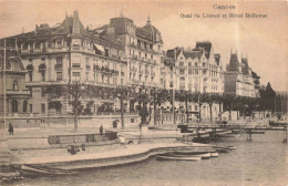 SUISSE - Genève - Quai Du Léman Et Hôtel Bellevue - Carte Postale Ancienne - Bellevue