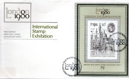 GRANDE BRETAGNE /  / ENVELOPPE FDC BF N°3- EXPOSITION LONDON 1980 - 1971-1980 Em. Décimales