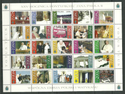 POLAND MNH ** 3770-3794 ANNIVERSAIRE PONTIFICAT JEAN PAUL II - Nuovi