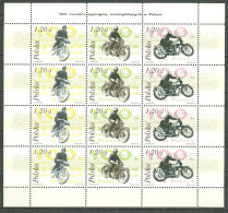 POLAND MNH ** 3824-3826 En Feuille Courses De Motos En Pologne, Motocyclette, Moto Anglaise , Motocycliste - Nuovi