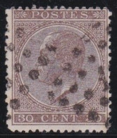 Belgie  .   OBP    .    19A        .    O     .    Gestempeld     .   /   .    Oblitéré - 1865-1866 Profil Gauche