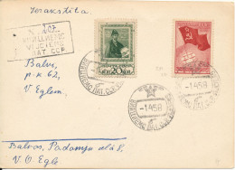 USSR Card 1-4-1958 With 2 1938 Stamps (1 Of The Stamps With A Bended Corner) - Covers & Documents