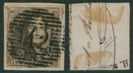épaulette - N°1 Margé (1 Coin Manquant) Sur Fragment Obl P42 "Fontaine-l'évêque". Belle Frappe - 1849 Hombreras