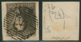 épaulette - N°1 Margé (léger Filet Coté Droit) Sur Fragment Obl P76 "Louvain" - 1849 Hombreras