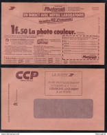 PHOTOGRAPHIE - PHOTO - FOTO / PUBLICITE SUR ENVELOPPE EN FRANCHISE POSTALE DES CCP (ref 5807a) - Photography