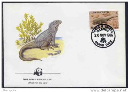 LEZARD - TURQUES ET CAIQUES - WWF / 1986 ENVELOPPE FDC (ref 2360) - Other & Unclassified