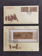 CHINA 2023-10 PFSZ-91 The Pictures On Knick-knack Peddlers S/S +2v Stamps Silk FDC - 2020-…