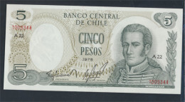 Chile Pick-Nr: 149a Bankfrisch 1975 5 Pesos (9810675 - Chili