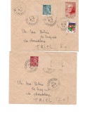 Bouniagues 2 Lettres Ordinaires Spoliées De Figurines Constat à Triel Le 1/6/1961 + Lettre De Refus D'indemnité Du 24/6 - Lettere Accidentate