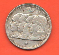Belgio 100 Francs 1951 Belgium Belgique België Silver Coin - 100 Francs