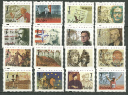 POLAND MNH ** 3697-3712 Pape Jean Paul II, MILLENAIRE POLONAIS Lech Walesa Piludski Copernic - Nuovi