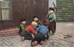 ENFANTS -  Dessin D'enfants - Petits Garçons - Colorisé -  Carte Postale Ancienne - Kinder-Zeichnungen