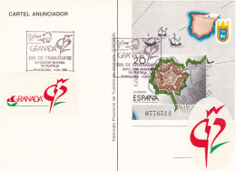 GRANADA WORLD PHILATELIC EXHIBITION, SPECIAL POSTCARD, 1992, SPAIN - Usati