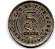 MA 24680 / British Bornéo 5 Cents 1961 TTB - Colonies