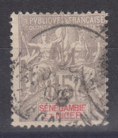 SENEGAMBIE & NIGER : GROUPE 15c GRIS N° 6 OBLITERATION PAR CACHET A DATE - Used Stamps