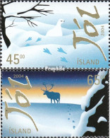 Island 1080-1081 (kompl.Ausg.) Postfrisch 2004 Weihnachten - Unused Stamps