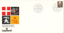 Denmark Cover Stamp Exhibition Legoland Billund 8-5-1974 With Cachet Single Franked - Covers & Documents