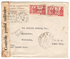 French Oceania/Tahiti - August 8, 1941 Censor Cover To The USA - Storia Postale