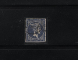 GREECE 1880/86 LARGE HERMES HEAD 20 LEPTA USED STAMP     HELLAS No 57a AND VALUE EURO 140.00 - Oblitérés