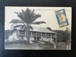 SP CPA GABON / LIBREVILLE SOCIETE OGOOUE / AVEC CORRESPONDANCE / 1920 - Lettres & Documents