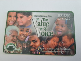BELIZE Prepaid Card $50,-/ THE VALUE OF VOICE /   DIGICEL/  PREPAID/    BTL    Fine Used Card  **15358** - Belize