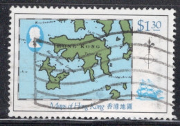 Hong Kong 1984 A Single Stamp From The Maps Of Hong Kong Set. - Usados