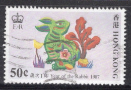 Hong Kong 1987 A Single Stamp From The Chinese New Year - Year Of The Rabbit In Fine Used. - Usados