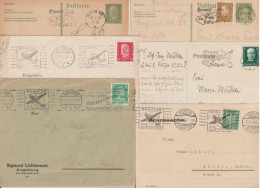 1923/1932 - WEIMAR - PROPAGANDE AERIENNE ! 6 OBLITERATIONS MECA / LETTRES Et CARTES ! - Airmail & Zeppelin