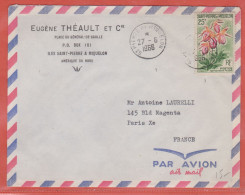 SAINT PIERRE LETTRE DE 1966 POUR PARIS - Briefe U. Dokumente