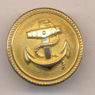 Germany. Marine Button With The Brand Fire Gilding Diameter 25 Mm. Perfect! - Botones