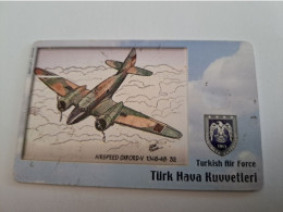 TURKIJE / 50 UNITS/ CHIPCARD/ TURKISH AIR FORCE  / DIFFERENT PLANES /        Fine Used Card  **15439** - Türkei