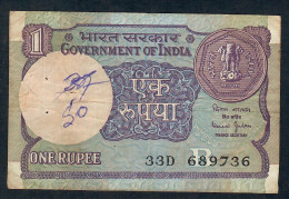 INDIA P78Aj 1 RUPEE 1990  LETTER B Signature JALAN #33D   FINE - India