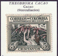 COLOMBIE - Cacao - 1956 - Oblitéré - Used Stamps