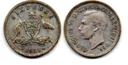 MA 24744 /  Australie - Australia 6 Pence 1951 TTB - Sixpence